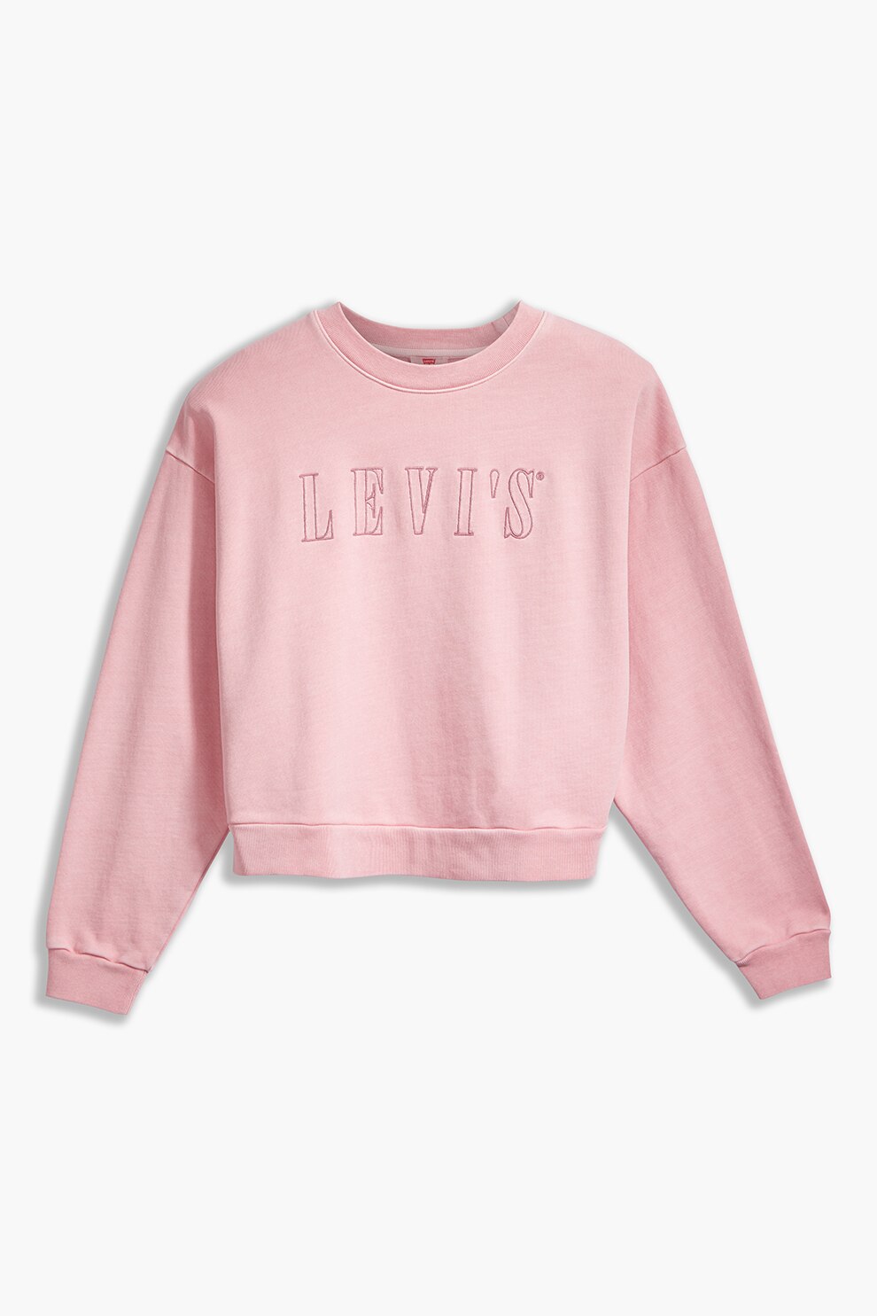 Levi's, Bluza sport cu logo brodat, Roz prafuit