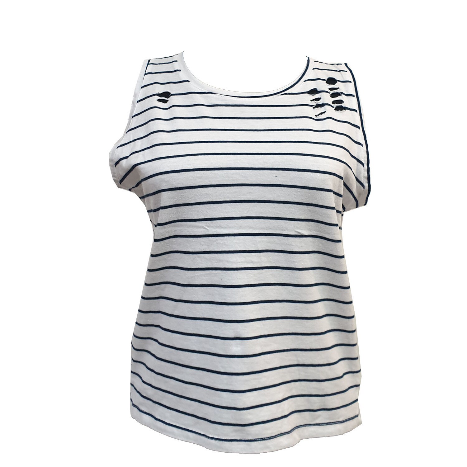 Maiou dama,Tally Weijl,alb cu dungi negre,2XS