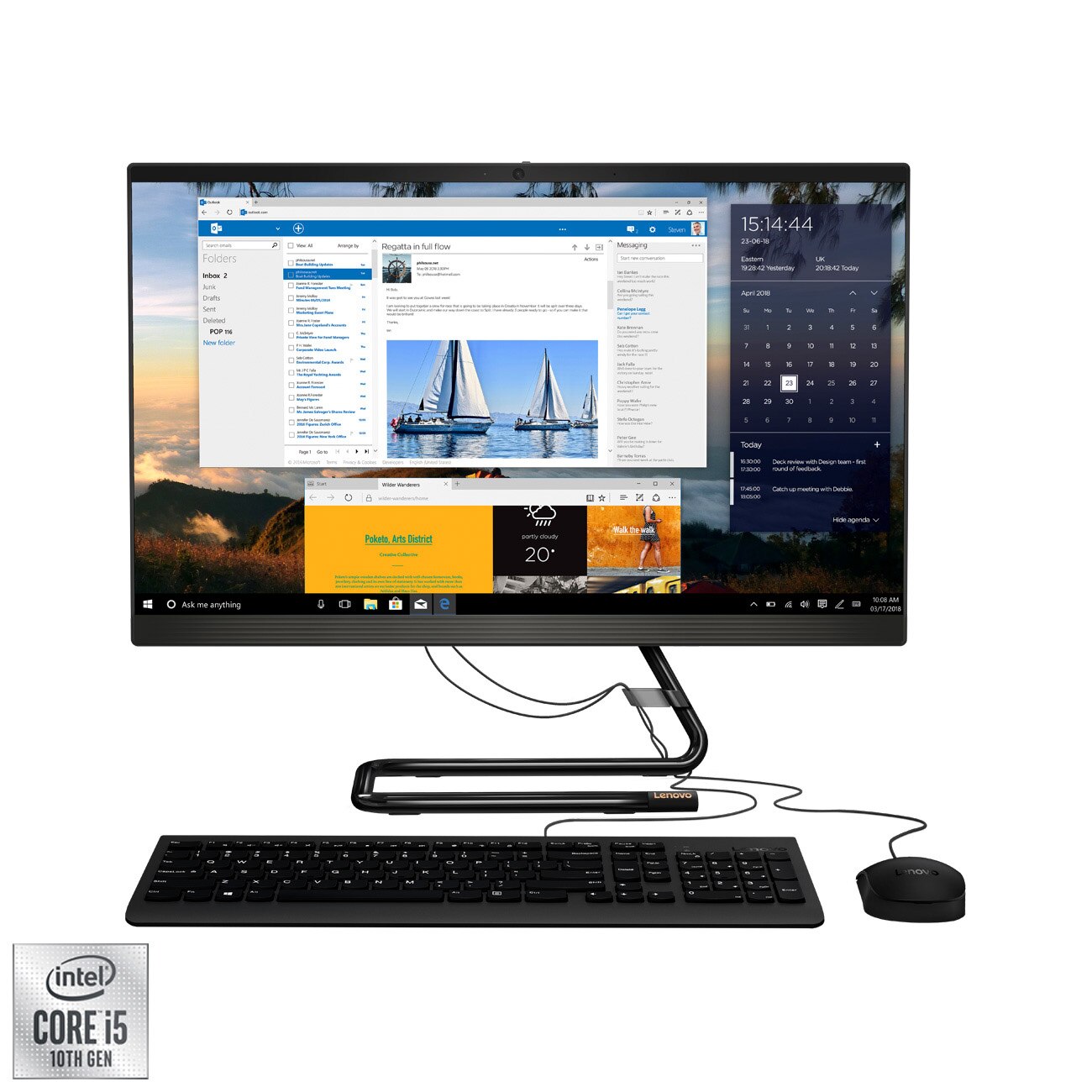 ⭐️1533⭐️ LENOVO i5-10400T Sistem All-in-One Lenovo IdeaCentre 3 24IMB05 cu procesor Intel