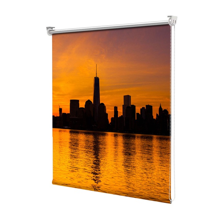 Rolete Art Shade tip Jaluzele cu Rulou si sistem inclus, New York, Decoratiuni, Latime 65 cm x Inaltime 130 cm