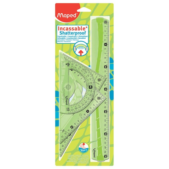 Геометрични инструменти Maped, 4 части, 30cm, M244304