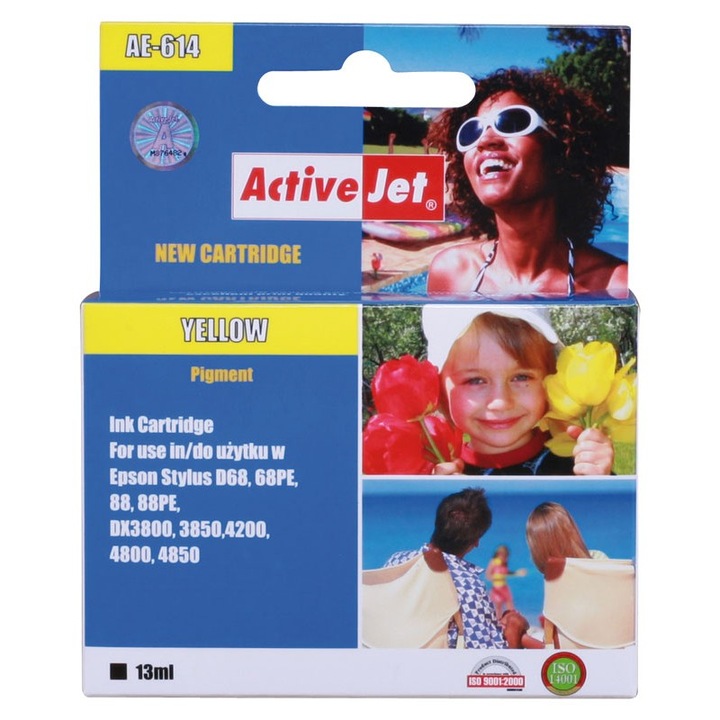 Съвместим консуматив ActiveJet AE-614, Epson T0614, жълт