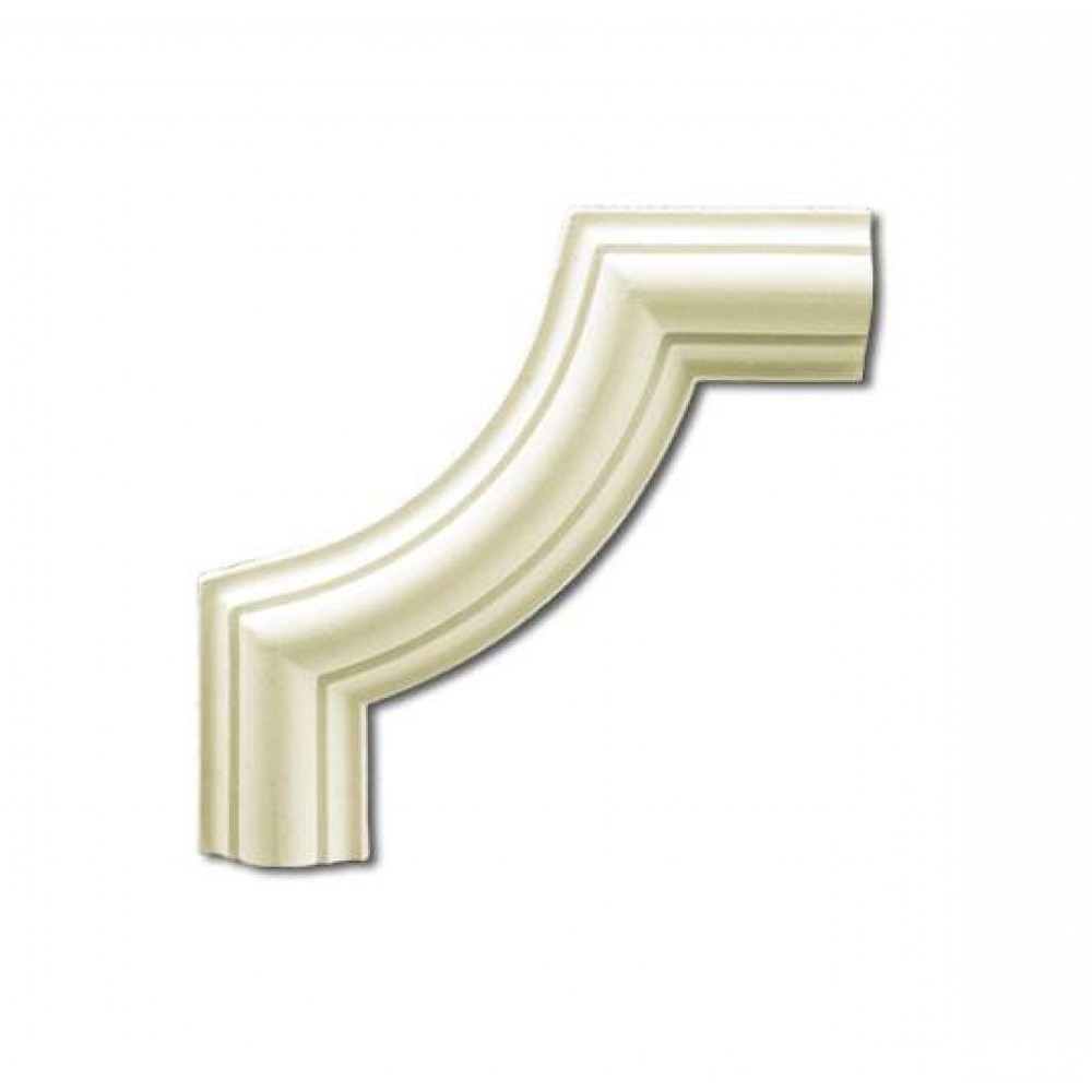 Coltar pentru chenar decorativ din poliuretan CR810C, alb, 14.5 x 14.5 cm