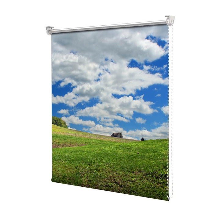 Rolete Art Shade tip Jaluzele cu Rulou si sistem inclus, Nori rasleti, Decoratiuni, Latime 75 cm x Inaltime 250 cm