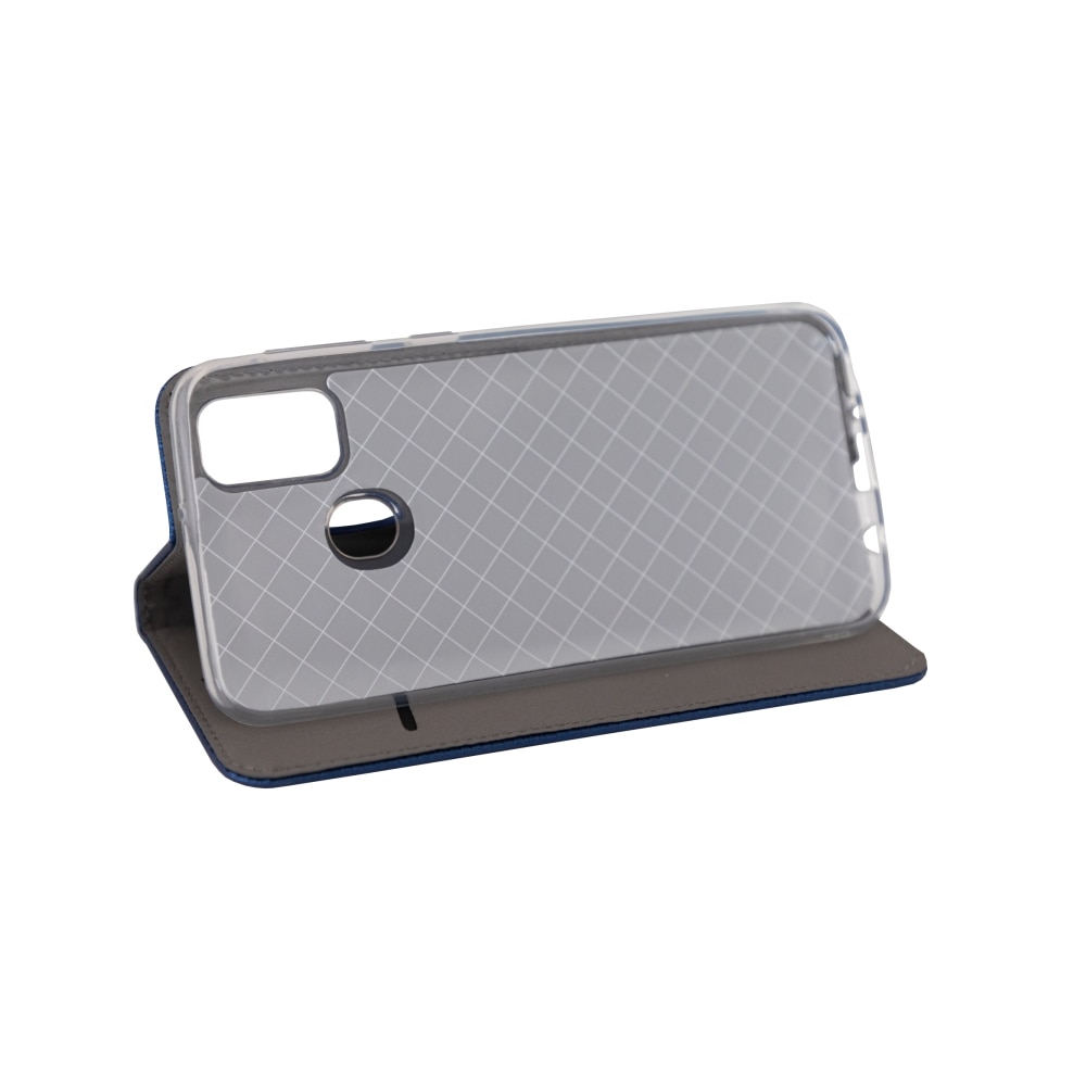 Husa Carte Smart cu Inchidere Magnetica pentru Samsung Galaxy M21, Navy