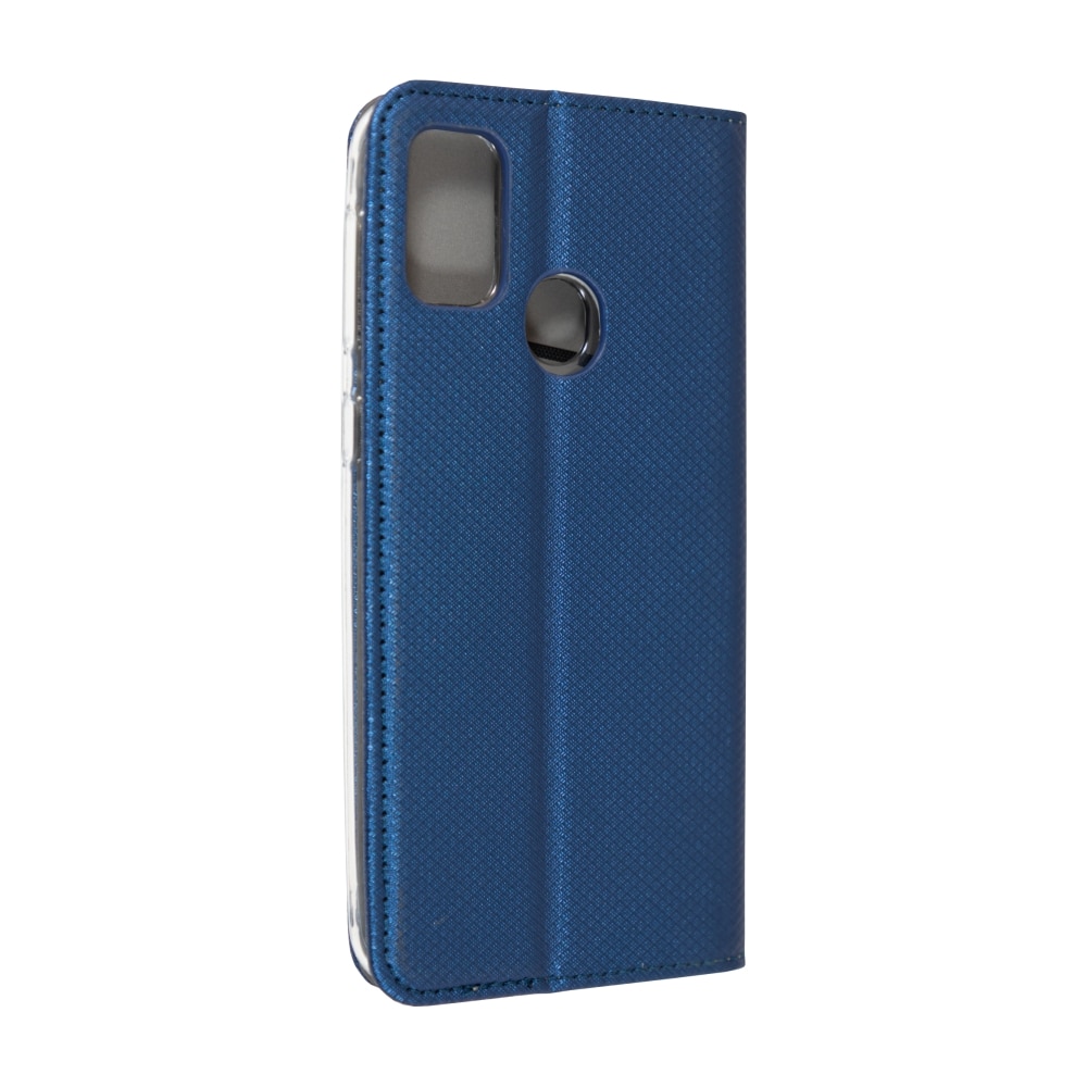 Husa Carte Smart cu Inchidere Magnetica pentru Samsung Galaxy M21, Navy