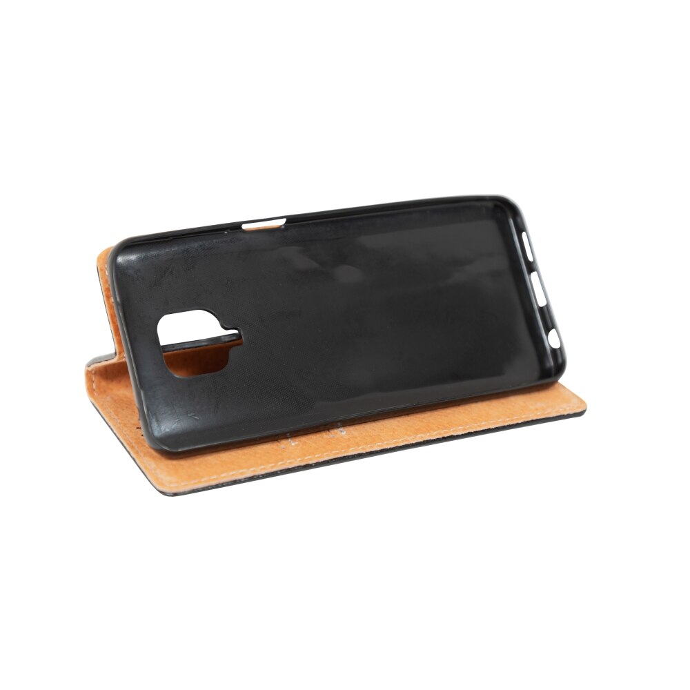 Husa Bookcover Din Piele Naturala Pentru Xiaomi Redmi Note 9s Note 9 Pro Negru Emagro 9557