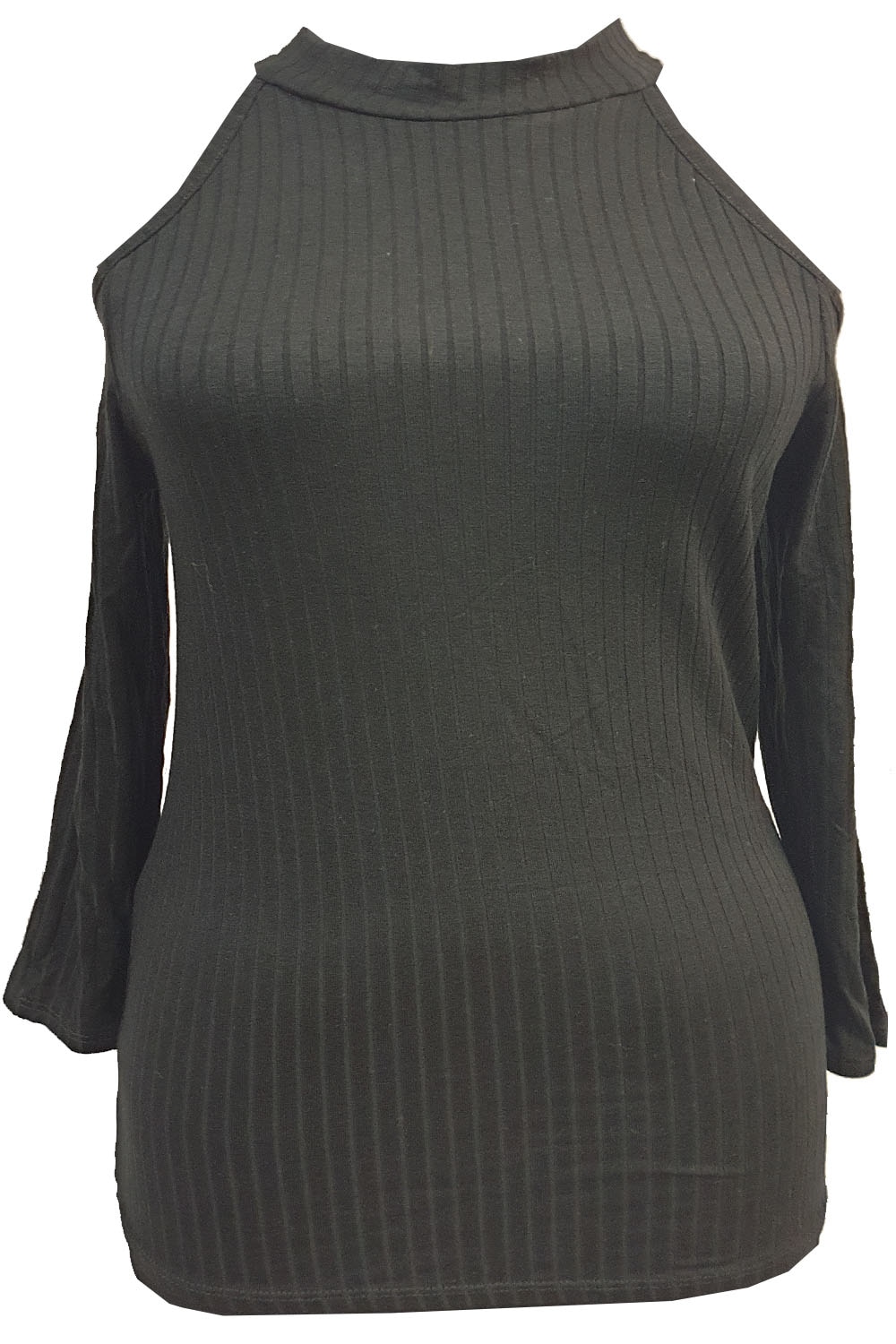 Bluza dama Tally Weijl, cu decupaj pe umeri, Negru, L