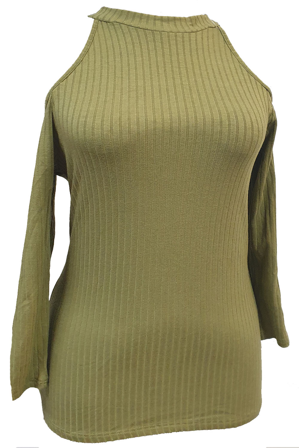 Bluza dama Tally Weijl, cu decupaj pe umeri, Verde, L