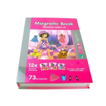 Carte educativa magnetica cu piese puzzle magnetice Imbraca Printesa, usor de transportat Carte educativa magnetica cu piese puzzle magnetice Imbraca Printesa, usor de transportat