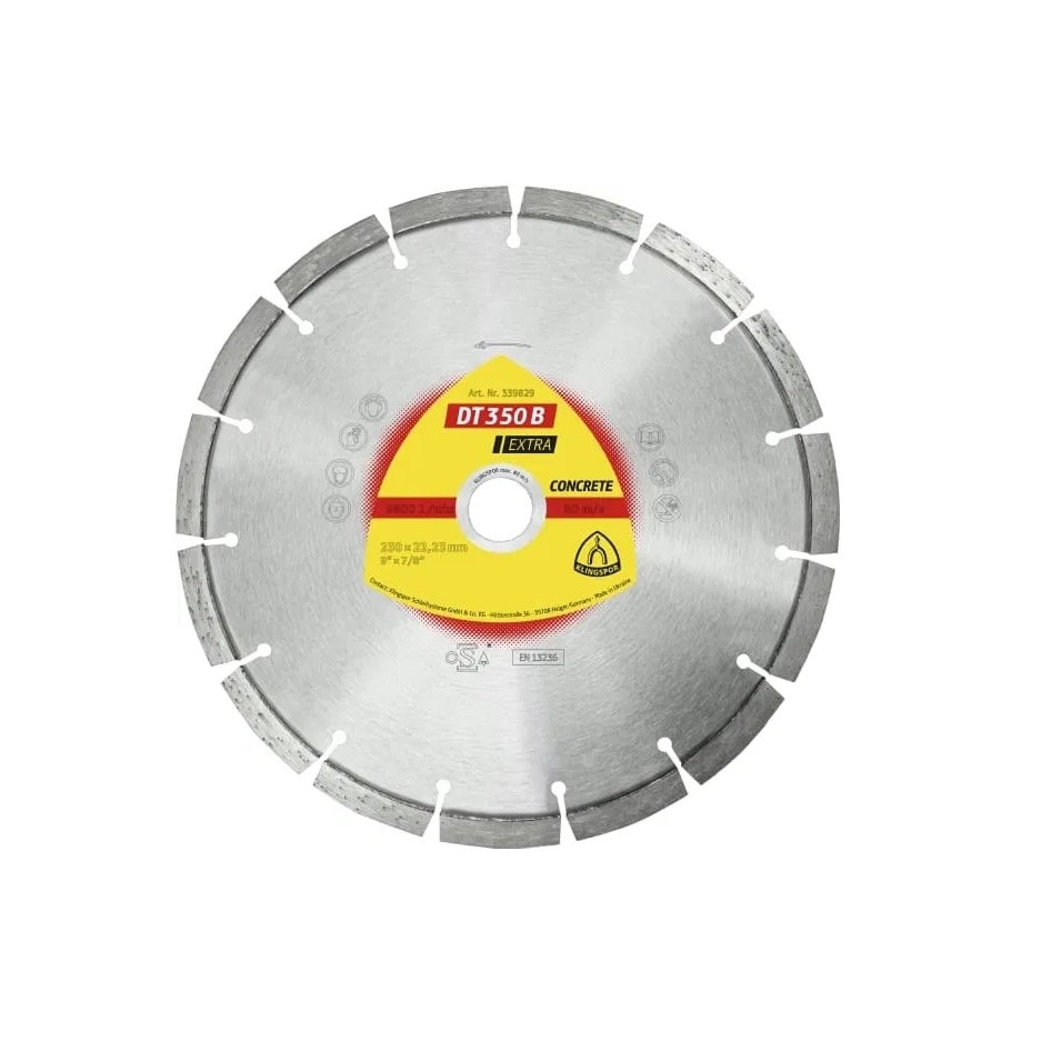 Disc diamantat segmentat 125x22.23 mm Klingspor Extra DT350B 339828