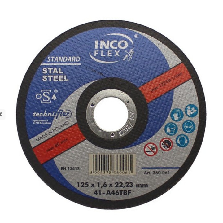 INCOFLEX fémvágó tárcsa, 125 x 1,6 mm