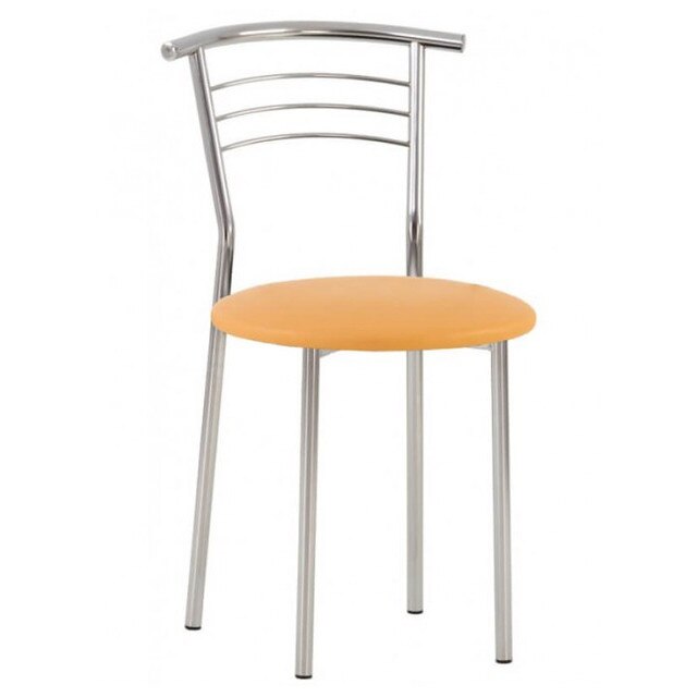 Scaun bucatarie MF Marco Chrome, piele ecologica, ocru