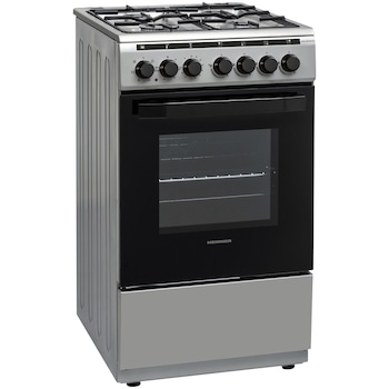 Aragaz mixt Heinner HFSC-V60LITGC-SS, 4 arzatoare gaz, Dispozitiv de siguranta plita, Aprindere electrica, Cuptor electric, Timer, Grill, Clasa A, 50 cm, Inox Aragaz mixt Heinner HFSC-V60LITGC-SS, 4 arzatoare gaz, Dispozitiv de siguranta plita, Aprindere electrica, Cuptor electric, Timer, Grill, Clasa A, 50 cm, Inox