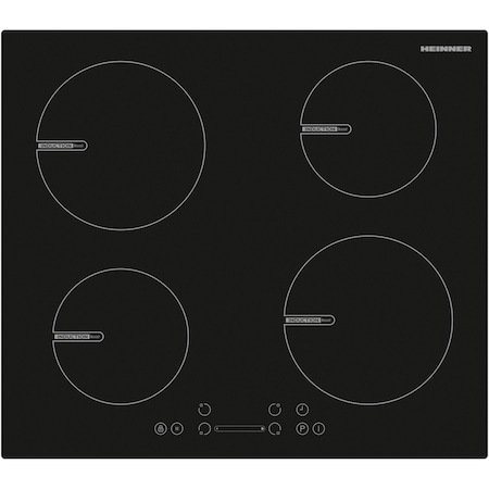 Plita incorporabila Heinner HBHI-V594BSC, Inductie, 4 zone de gatit, Touch control, Boost 4 zone, 60 cm, Sticla neagra