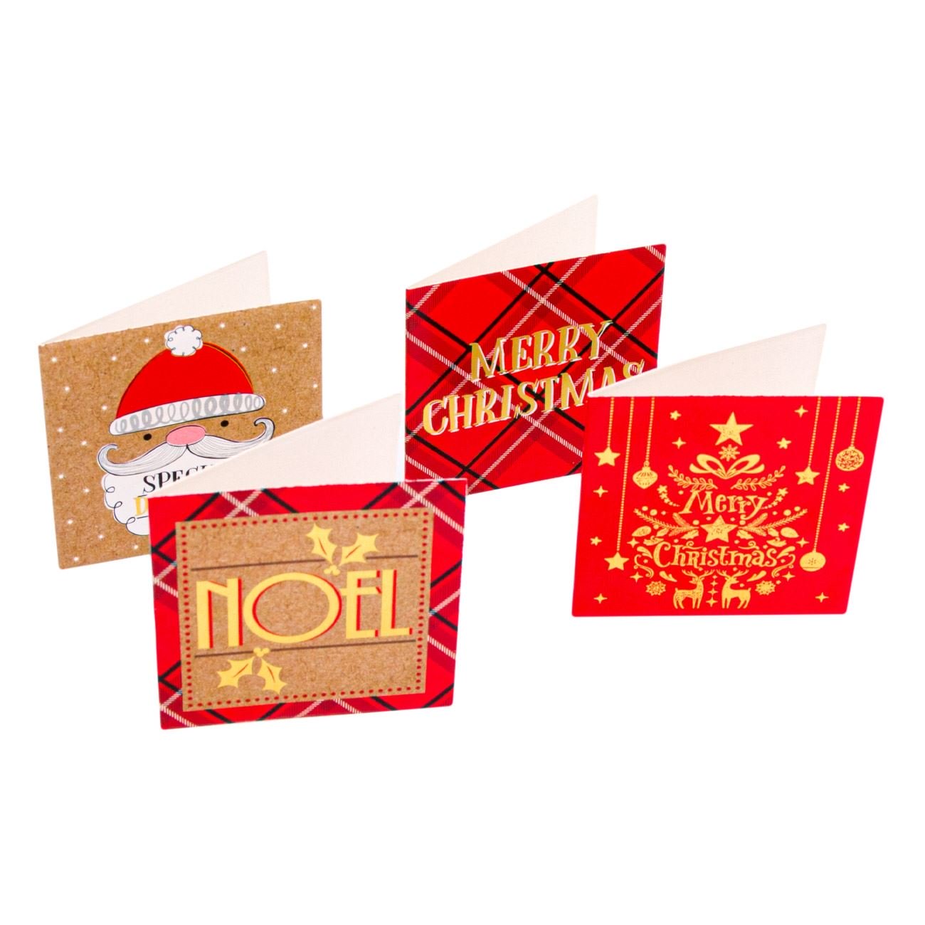 Set 8 felicitari de Craciun, Maison du Paradis, 5.5 x 5.5 cm