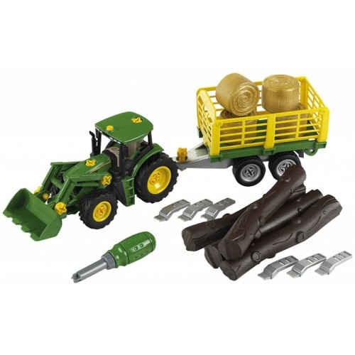 Tractor Klein John Deere cu Remorca pentru Lemne