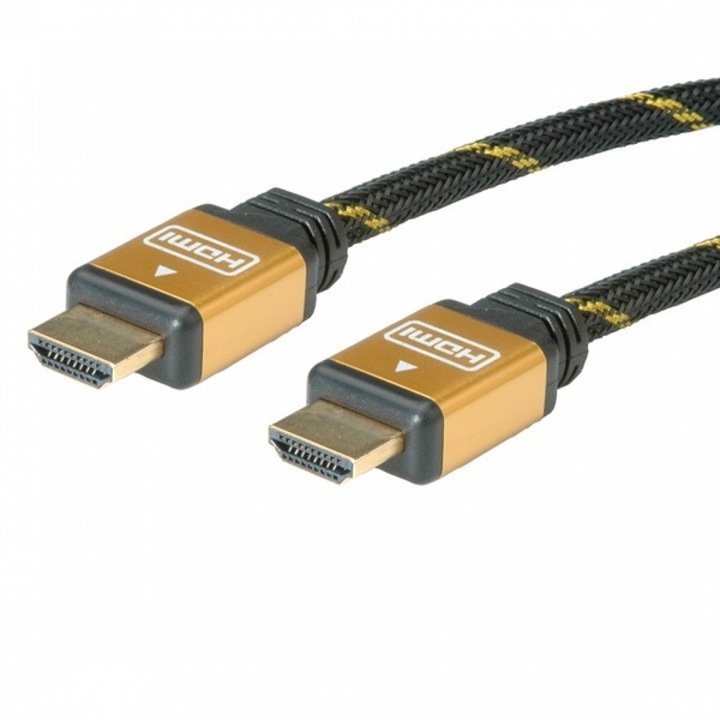 Cablu HDMI Roline Gold 1.4 19T-19T 2m, Roline 11.04.5502