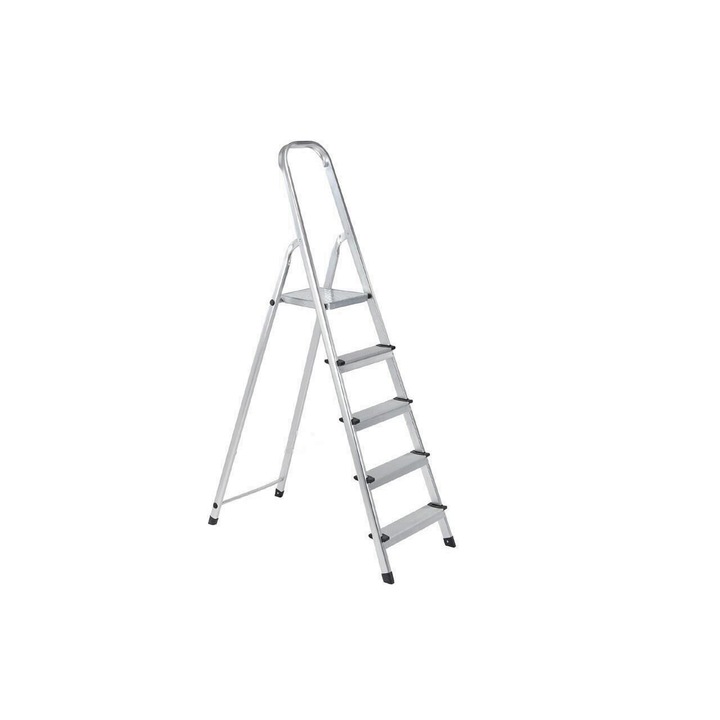 Scara aluminiu 5 trepte, Strend Pro ALW5, 1.75 m, 120 kG
