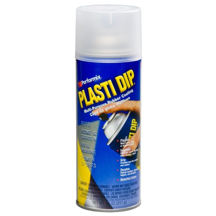 Спрей Plasti Dip Clear, безцветен, Performix, гумена боя, 311 гр