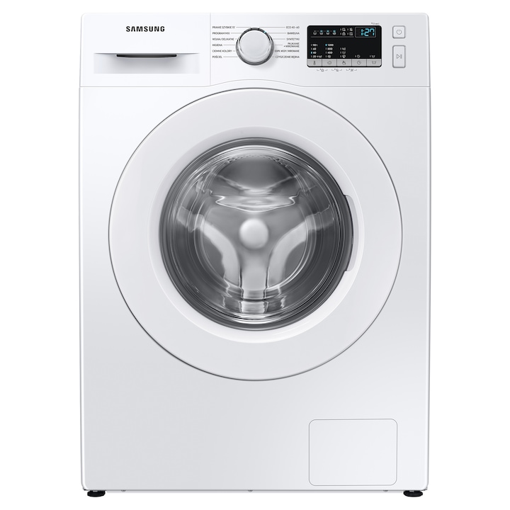 Masina de spalat rufe Samsung WW70T4020EE/LE, 7 kg, 1200 RPM, Clasa D, Steam, Smart Check, Drum Clean, Motor Digital Inverter, Alb