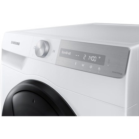Masina de spalat rufe cu uscator Samsung WD90T754DBH/S7, Spalare 9 kg, Uscare 6 kg, 1400 RPM, Clasa B, Quick Bubble, AI Control, Add Wash, Super Speed 39, Steam, Motor Digital Inverter, Wifi, Alb