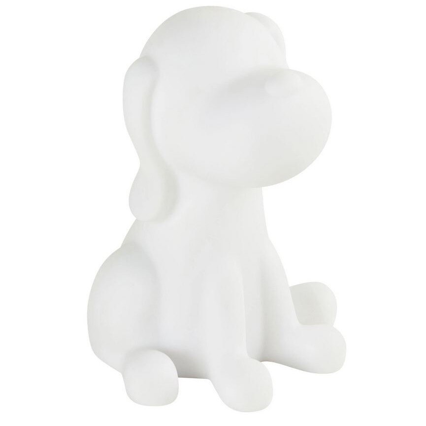 Lampa solara decorativa Doggy, catel, alb, LED integrat RGB cu schimbare culoare, 20 cm, autonomie 6h, IP 43, buton on/off