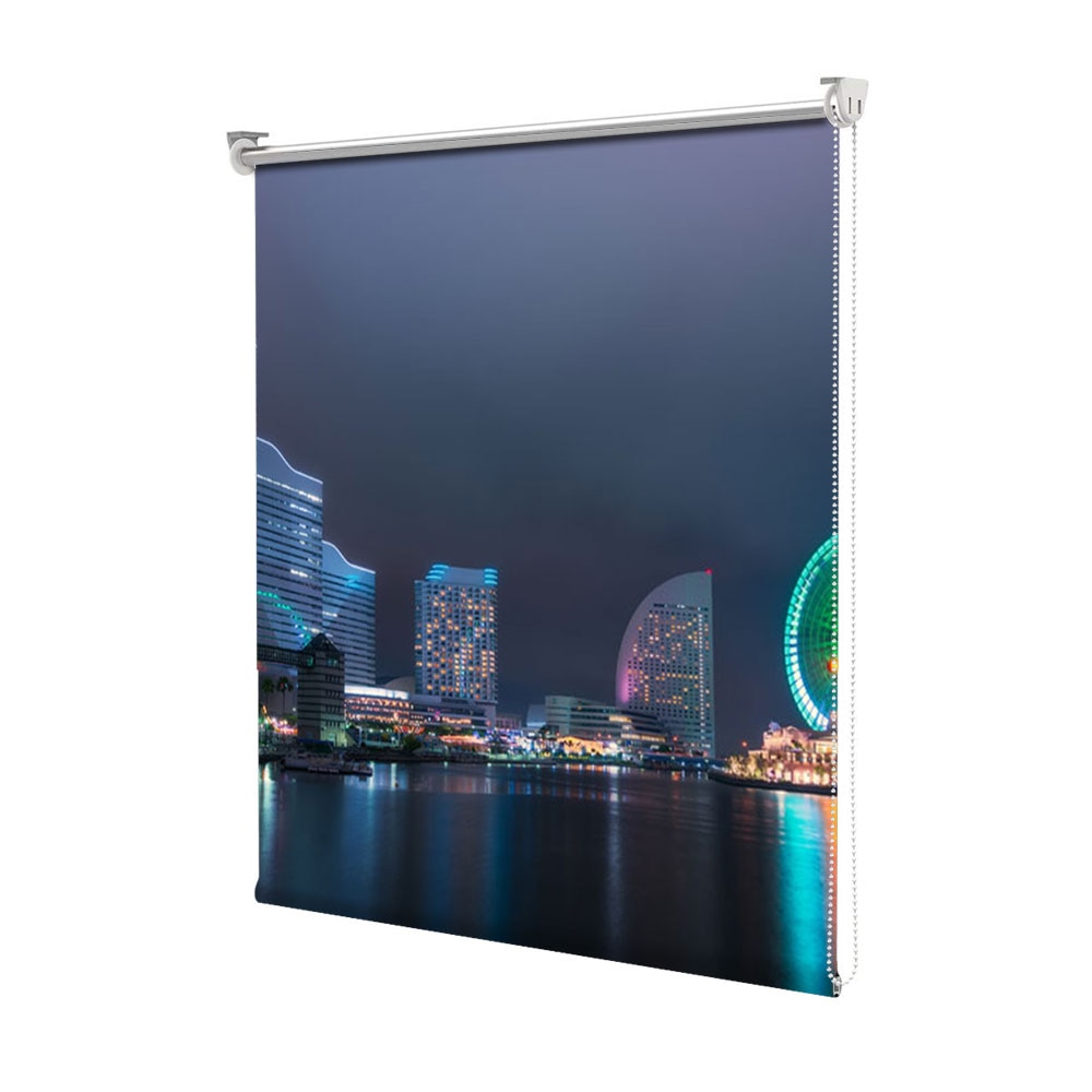 Rolete Art Shade tip Jaluzele cu Rulou si sistem inclus, Roata in Yokohoma Japonia, Decoratiuni, Latime 55 cm x Inaltime 250 cm