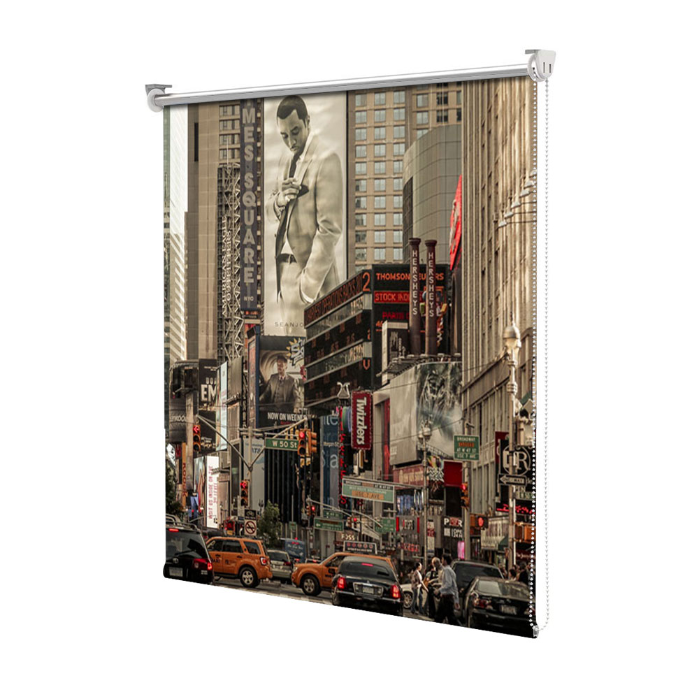 Rolete Art Shade tip Jaluzele cu Rulou si sistem inclus, Agitatie in oras, Decoratiuni, Latime 55 cm x Inaltime 250 cm