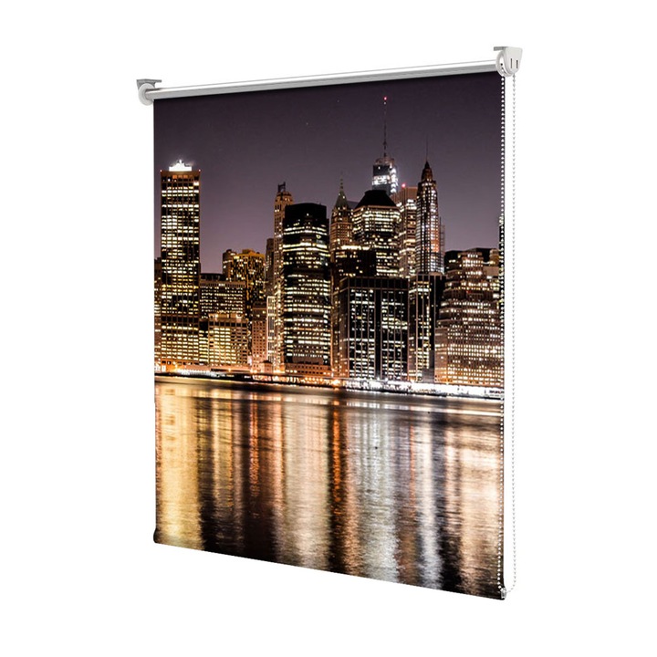 Rolete Art Shade tip Jaluzele cu Rulou si sistem inclus, Zgarie norii New york ului, Decoratiuni, Latime 180 cm x Inaltime 250 cm