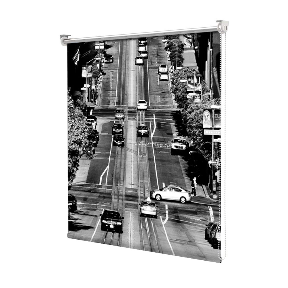Rolete Art Shade tip Jaluzele cu Rulou si sistem inclus, Strada in California, Decoratiuni, Latime 55 cm x Inaltime 250 cm