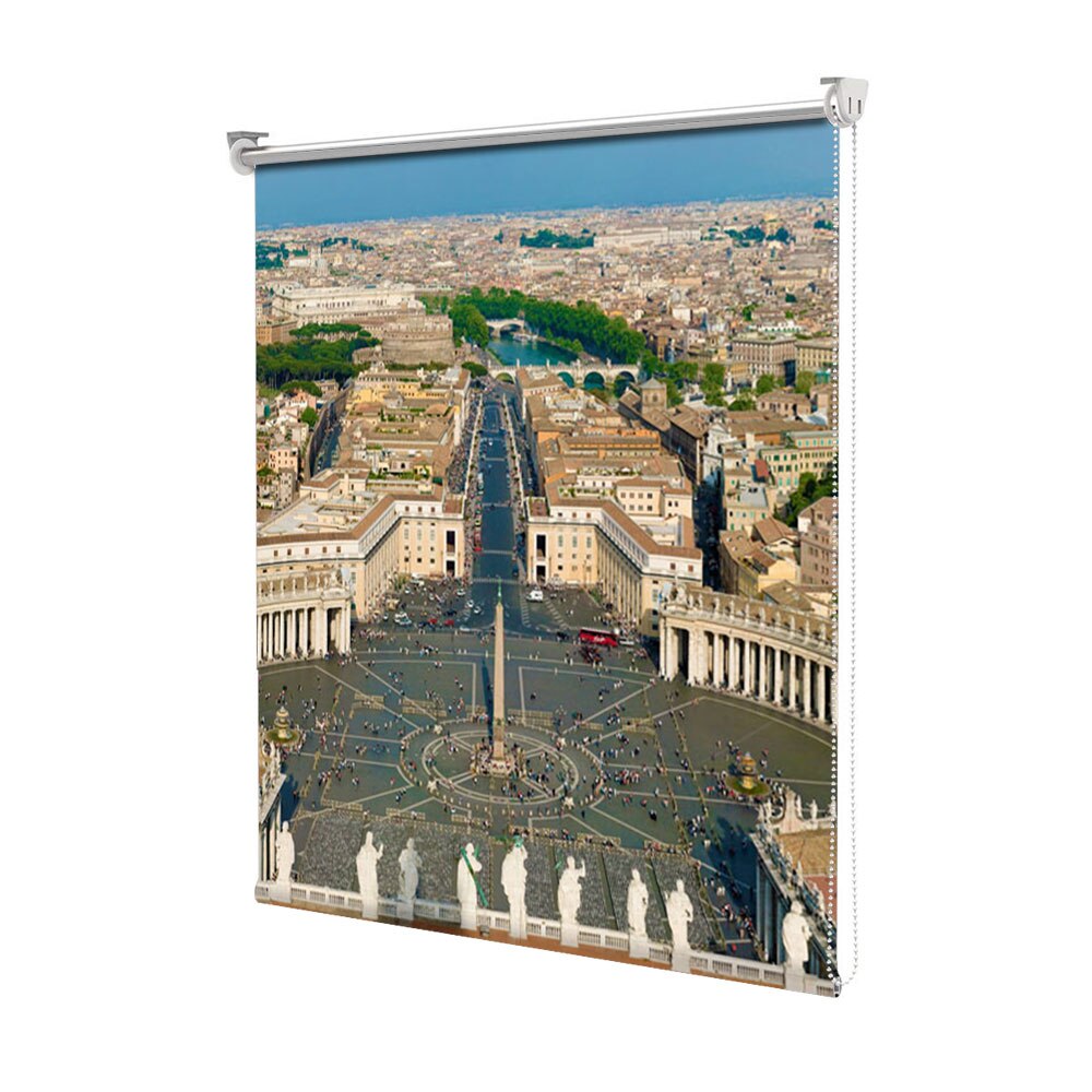 Rolete Art Shade tip Jaluzele cu Rulou si sistem inclus, Piata Sfantul Petru in roma, Decoratiuni, Latime 55 cm x Inaltime 250 cm
