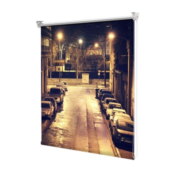 Rolete Art Shade tip Jaluzele cu Rulou si sistem inclus, Strada in noapte, Decoratiuni, Latime 55 cm x Inaltime 250 cm Rolete Art Shade tip Jaluzele cu Rulou si sistem inclus, Strada in noapte, Decoratiuni, Latime 55 cm x Inaltime 250 cm