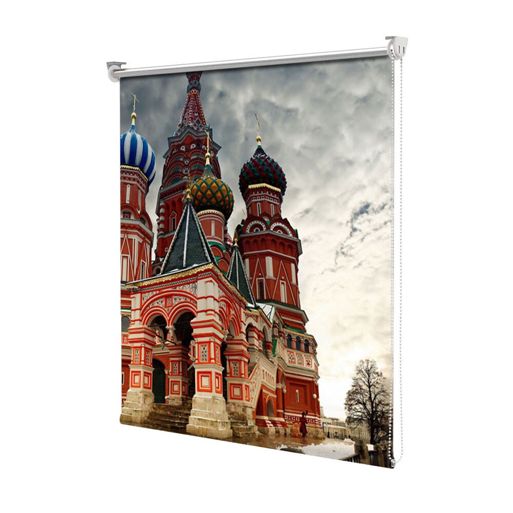 Rolete Art Shade tip Jaluzele cu Rulou si sistem inclus, Catedrala St Basil in Moscova, Decoratiuni, Latime 55 cm x Inaltime 250 cm