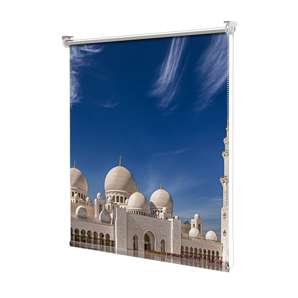 Rolete Art Shade tip Jaluzele cu Rulou si sistem inclus, Moschee in Abu Dhabi, Decoratiuni, Latime 55 cm x Inaltime 250 cm