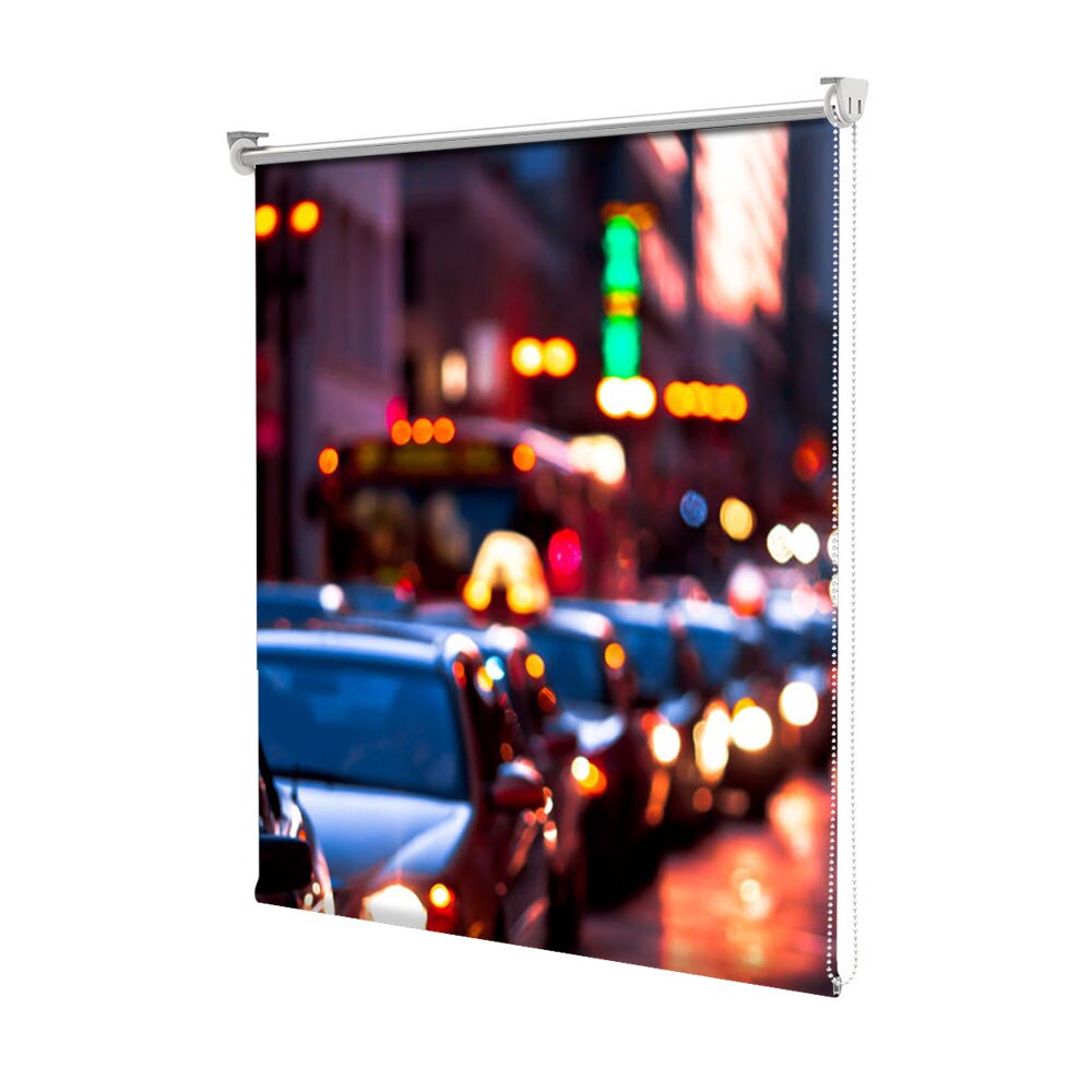 Rolete Art Shade tip Jaluzele cu Rulou si sistem inclus, Trafic de seara, Decoratiuni, Latime 55 cm x Inaltime 250 cm
