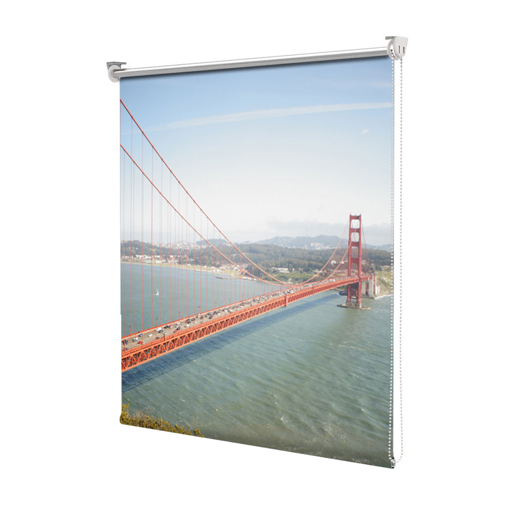 Rolete Art Shade tip Jaluzele cu Rulou si sistem inclus, Podul din San Francisco, Decoratiuni, Latime 55 cm x Inaltime 250 cm