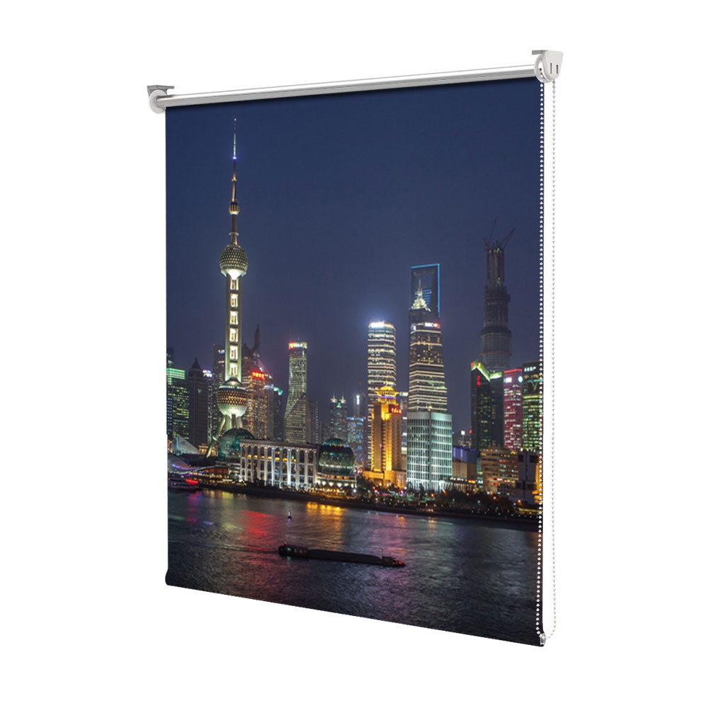 Rolete Art Shade tip Jaluzele cu Rulou si sistem inclus, O noapte in Shanghai, Decoratiuni, Latime 55 cm x Inaltime 250 cm