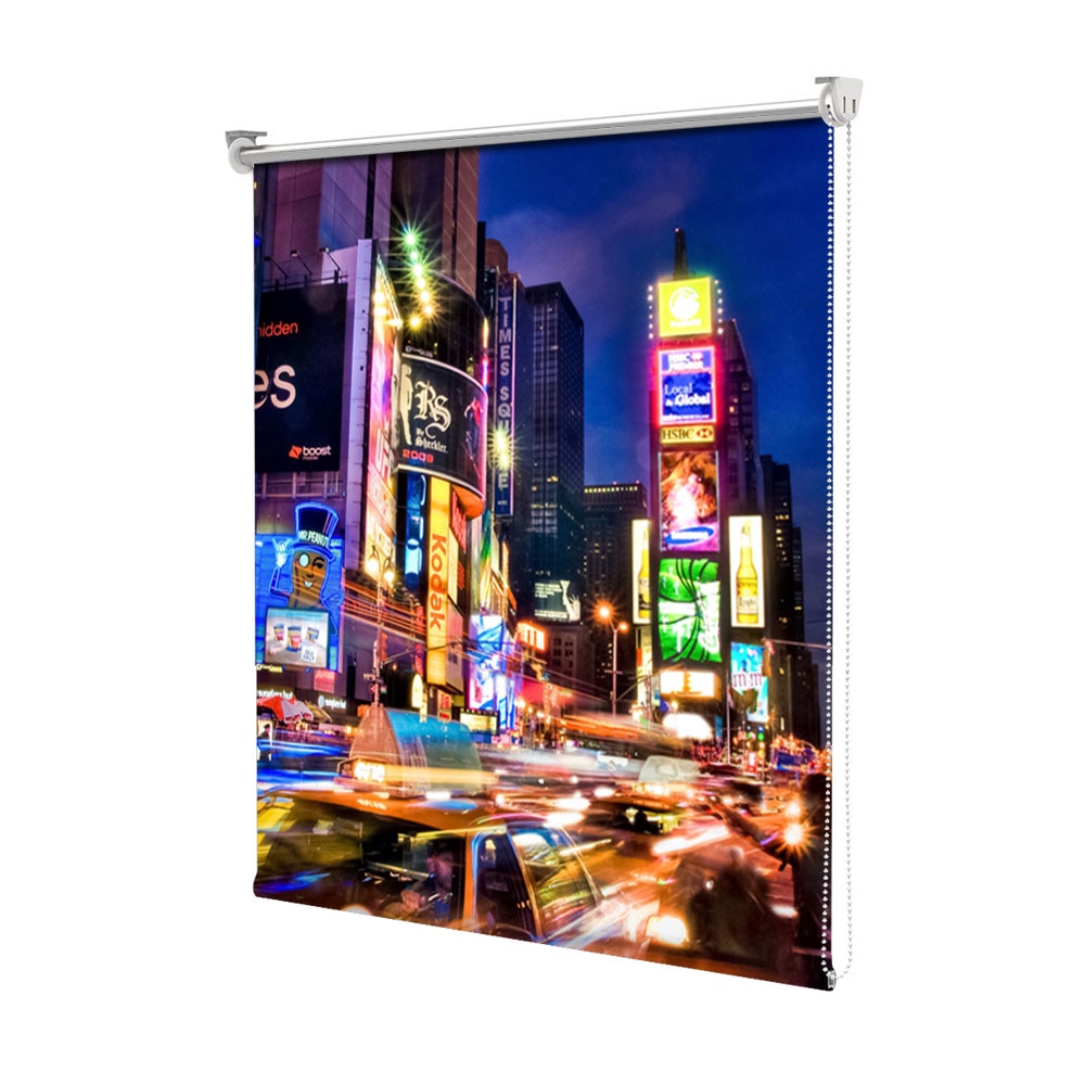Rolete Art Shade tip Jaluzele cu Rulou si sistem inclus, Noaptea prin New york, Decoratiuni, Latime 55 cm x Inaltime 250 cm