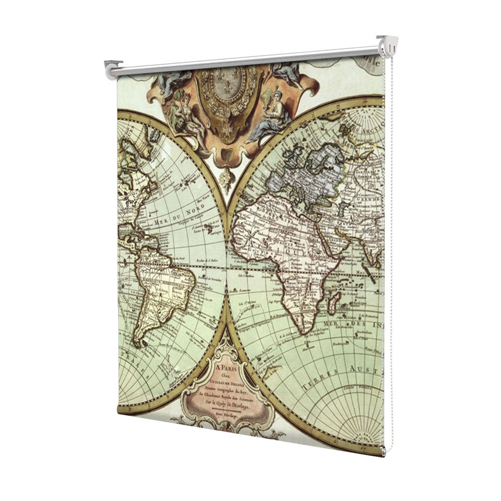 Rolete Art Shade tip Jaluzele cu Rulou si sistem inclus, Harta despasurata Veche, Decoratiuni, Latime 55 cm x Inaltime 250 cm