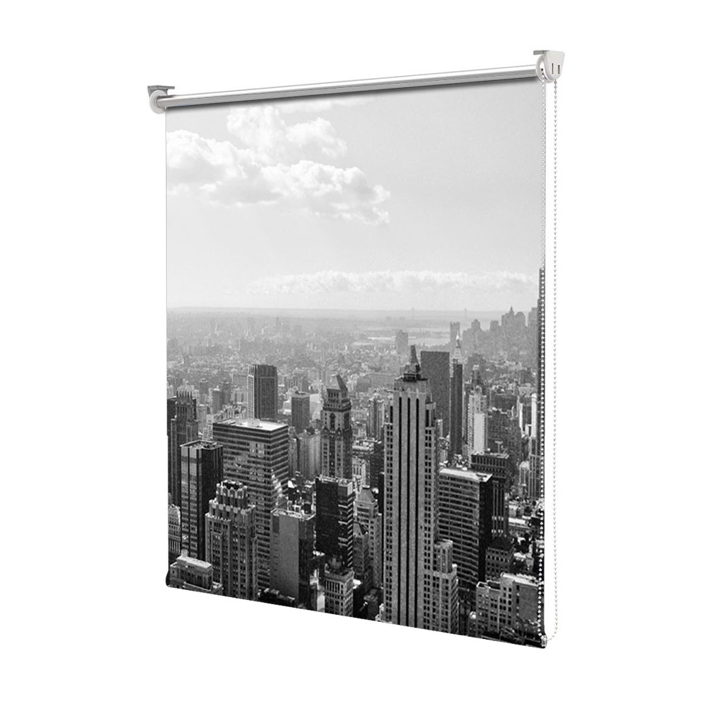Rolete Art Shade tip Jaluzele cu Rulou si sistem inclus, Orasul New York alb negru, Decoratiuni, Latime 45 cm x Inaltime 250 cm