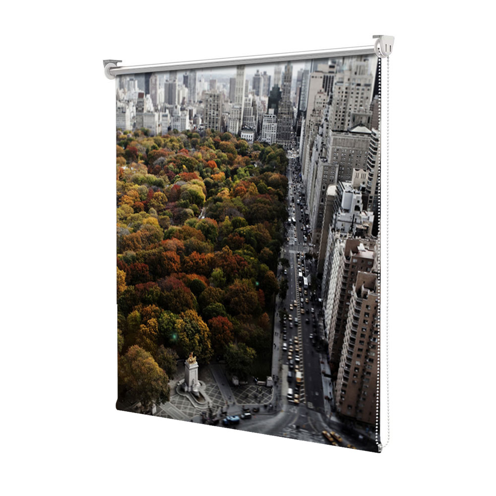 Rolete Art Shade tip Jaluzele cu Rulou si sistem inclus, Toamna in New york, Decoratiuni, Latime 55 cm x Inaltime 250 cm