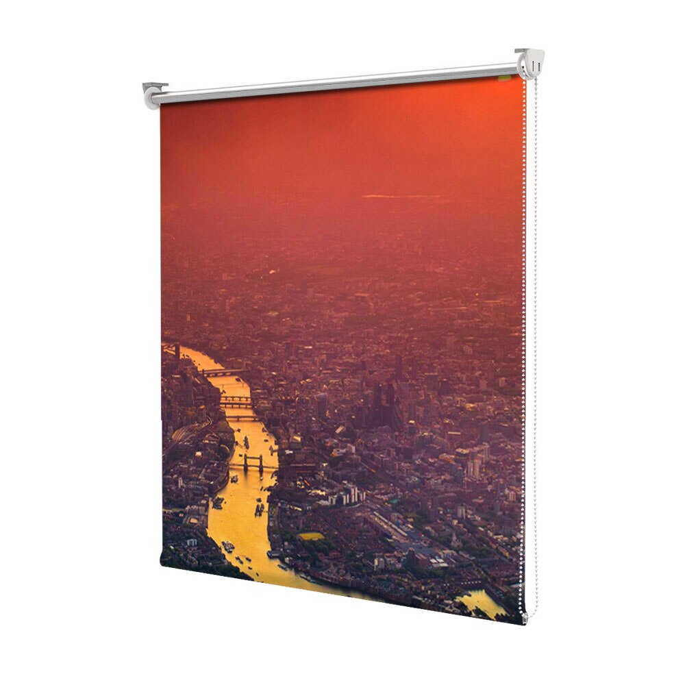 Rolete Art Shade tip Jaluzele cu Rulou si sistem inclus, Londra UK, Decoratiuni, Latime 55 cm x Inaltime 250 cm