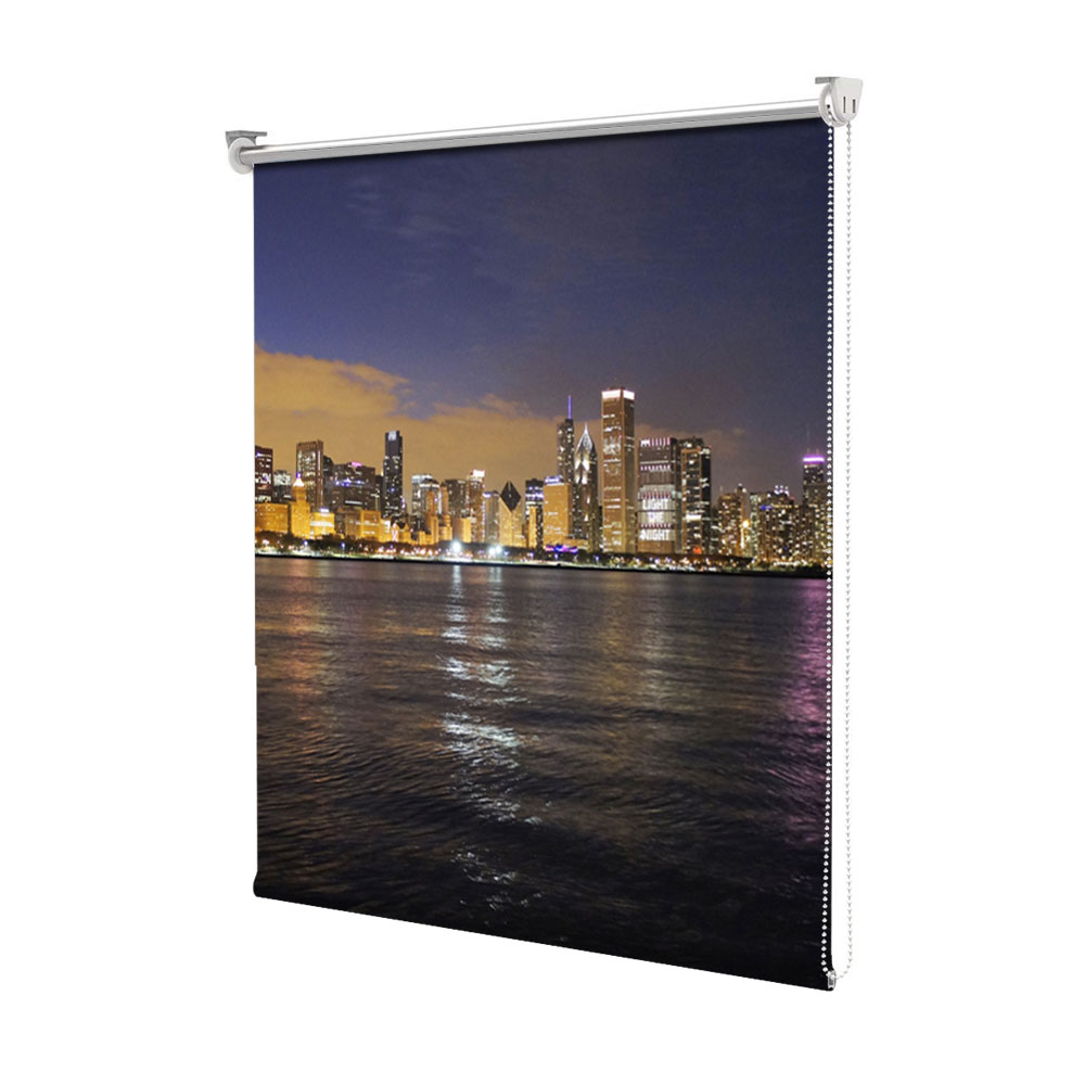 Rolete Art Shade tip Jaluzele cu Rulou si sistem inclus, Chicago SUA, Decoratiuni, Latime 55 cm x Inaltime 250 cm