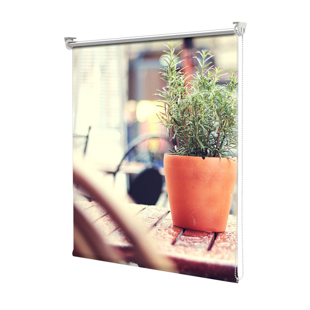 Rolete Art Shade tip Jaluzele cu Rulou si sistem inclus, Cafenea in oras, Decoratiuni, Latime 55 cm x Inaltime 250 cm