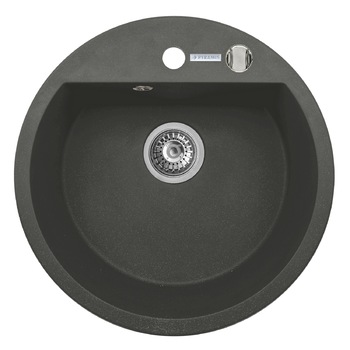 Chiuveta Pyramis MIDO, 1 cuva, Ø510mm, adancime 190mm, Pyragranite black Chiuveta Pyramis MIDO, 1 cuva, Ø510mm, adancime 190mm, Pyragranite black