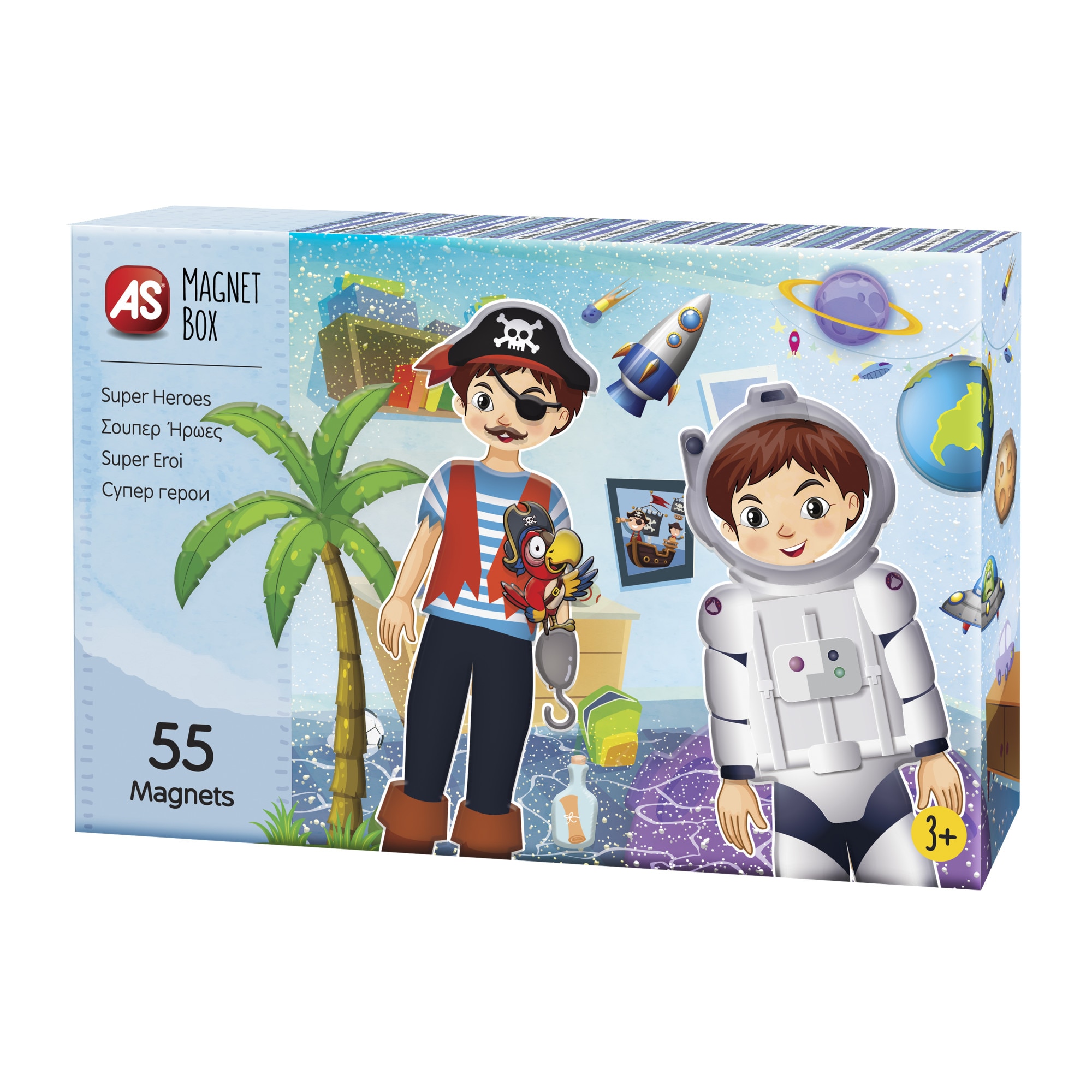 Joc magnetic AS - Super eroi, 48 piese
