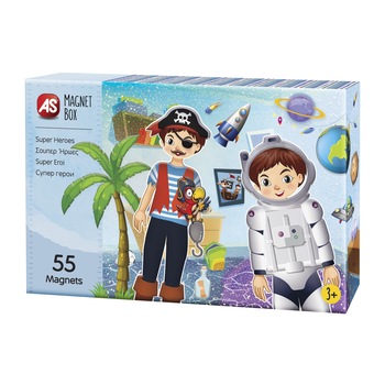 Joc magnetic AS - Super eroi, 48 piese Joc magnetic AS - Super eroi, 48 piese