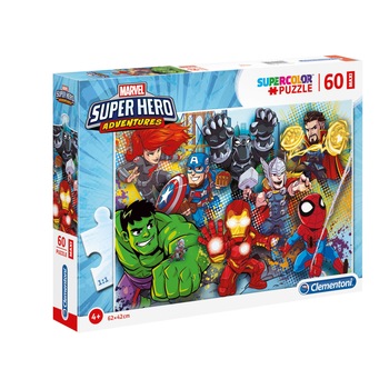 Puzzle Maxi Clementoni - Marvel Superhero, 60 piese Puzzle Maxi Clementoni - Marvel Superhero, 60 piese