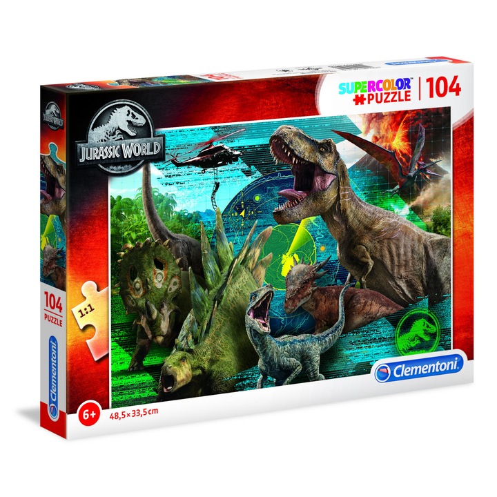 Puzzle Clementoni - Jurassic world, 104 piese